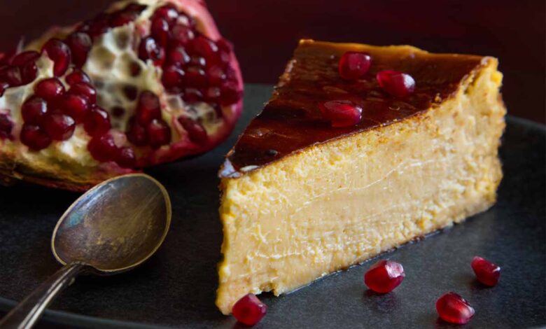 Basque Cheesecake with Pomegranate – Leite's Culinaria