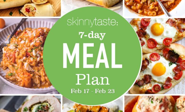 Free 7 Day Healthy Meal Plan (Feb 17-23)