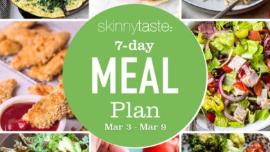 Free 7 Day Healthy Meal Plan (March 3-9)