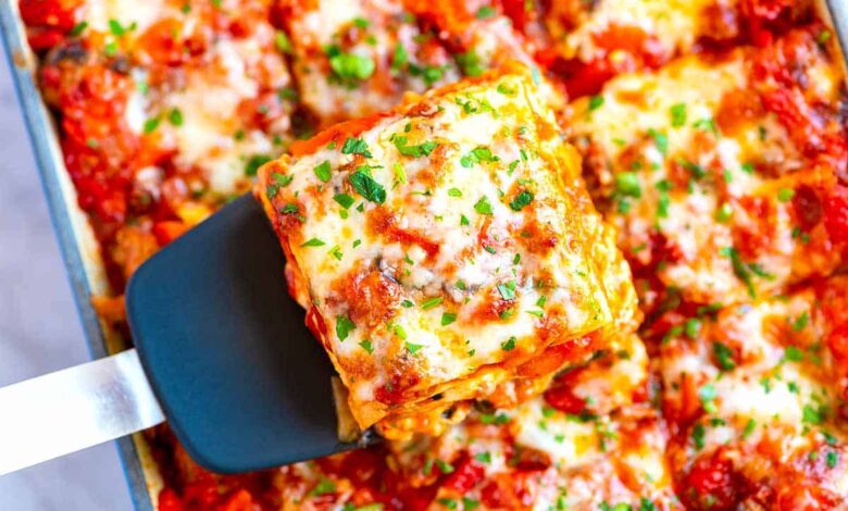 Easy Lasagna with Meat Sauce