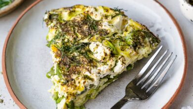 Spring Vegetable Crustless Quiche - Skinnytaste